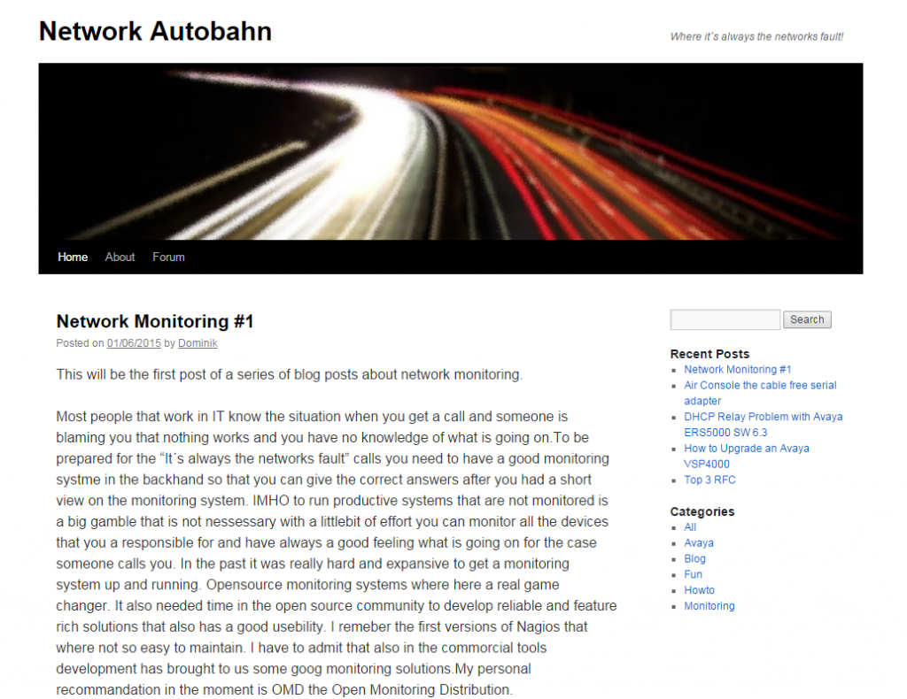 Network Autobahn