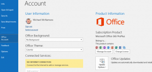 No Internet Connection – Microsoft Office – Pulse Secure